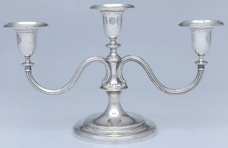 Hamilton (Sterling, Hollowware) 7" 3 Light Candelabra