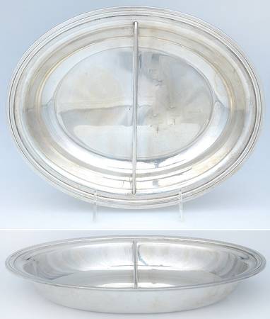 Hamilton (Sterling, Hollowware) Sterling Oval Divided Vegetable Bowl