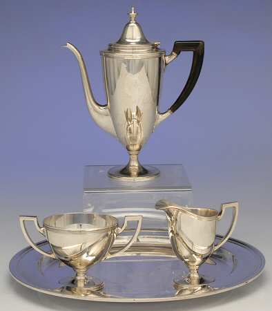 Hamilton (Sterling, Hollowware) 4 Piece Mini Tea Set (SCPM, SCRM, SSUOM, RT13)