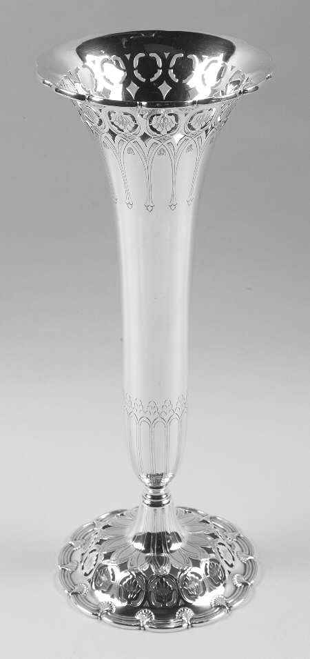 Shell & Thread (Sterling, Hollowware) 14" Trumpet Vase