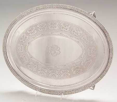 Persian (Sterling, Hollowware) 16" 4 Toed Meat Platter No Well