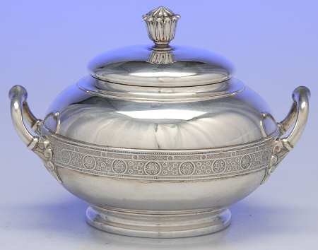 Persian (Sterling, Hollowware) Sugar Bowl & Lid