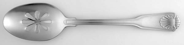 London Shell-Continental (Stainless) Pierced Tablespoon (Serving Spoon)