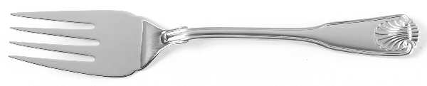 London Shell-Continental (Stainless) Medium Solid Cold Meat Serving Fork by Towle Silver