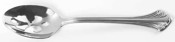 Colonial Plume-Continental (Stainless) Pierced Tablespoon (Serving Spoon)