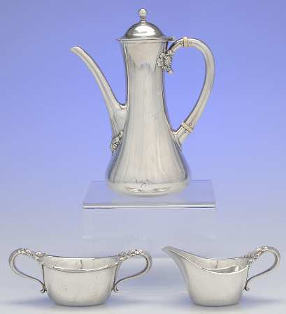 Clover (Sterling, Hollowware Only) 3 Piece Mini Tea Set