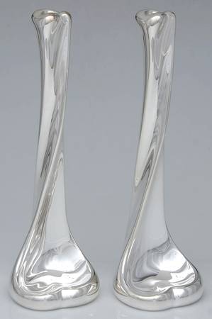 Elsa Peretti Giftware (Sterling, Hollowware) Pair of 15" Candlesticks