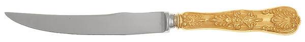 English King Gold (Str, 1885, Gold Vermeil) Individual Bird Knife with Stainless Blade