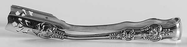 English King Gold (Str, 1885, Gold Vermeil) Solid Individual Asparagus Tongs