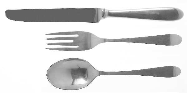 TIS53 (Sterling) 3-Piece Youth Set (Knife, Fork & Large Spoon)