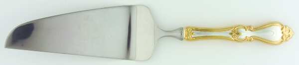 Queen Elizabeth-Gold (Sterling) Pie & Cake Server with Stainless Blade