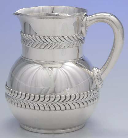 Wave Edge (Sterling, 1884, Laurel, Hollowware) 64 Oz Water Pitcher