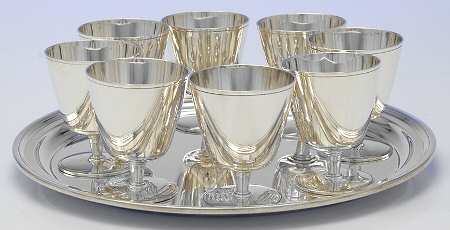 21453 (Sterling, Hollowware) 9 Piece Wine Set (8 WG and RT11)