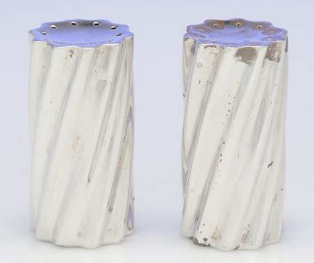 Swirl (Sterling, Hollowware) Salt and Pepper Set by Towle Silver