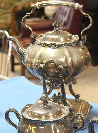 18818 (Sterling, Hollowware) Kettle, Stand & Burner