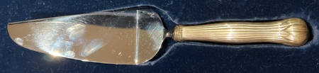 Botanical- Lotus (Sterling) Pie & Cake Server with Stainless Blade