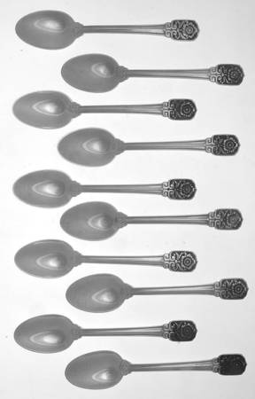 TIS70 (Sterling) Tea/Five O Clock Spoon - Set of 10