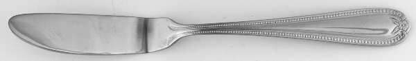 Old World Bead-Round Tip (Stainless) Flat Handle Master Butter Knife