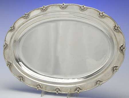 English King (9579, Sterling, Hollowware) 18" Oval Serving Platter