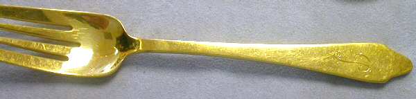 Clinton Gold (Sterling, Gold Vermeil) Individual Salad Fork