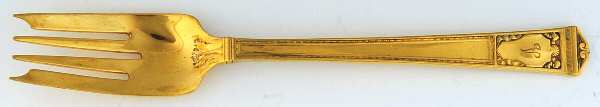 San Lorenzo Gold (Sterling, Gold Vermeil) Individual Salad Fork