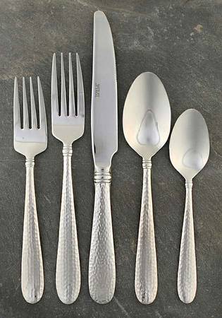 Logan Hammer Ring (Stainless) 5 Piece Place Setting