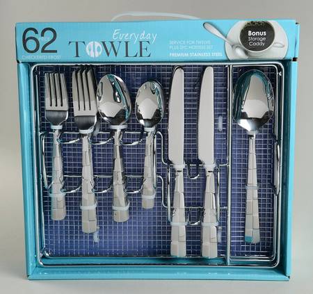 Checkered Frost (Stainless) 62 Piece Set