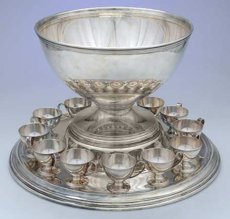 18261 (Sterling, Hollowware) 14 Pc Punch Set (PUN, 12 PUNC & PUNB)