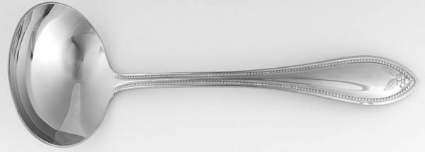 Old World Bead-Pointed Tip (Stainless) Solid Gravy Ladle