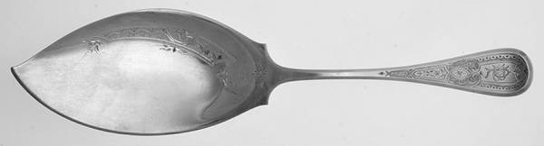 King William-Engraved (Sterling) Large Solid Ice Cream Server, Bright Cut