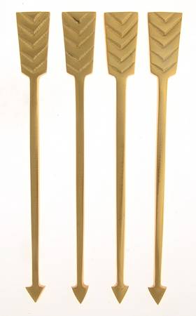 Giftware (Metal, Hollowware) Swizzle Stick - Set of 4