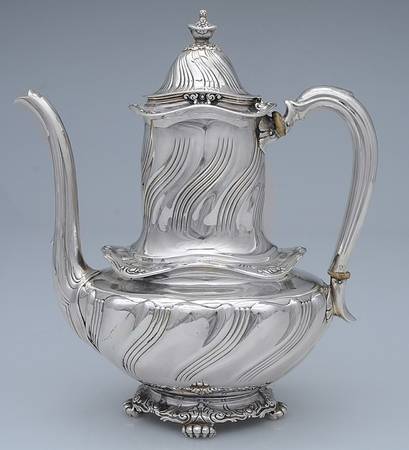 Wave Edge (Sterling, 1884, Waves, Hollowware) Coffee Pot
