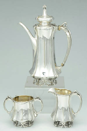5521 (Sterling, Hollowware) 3 Pc Coffee Set (SCP, SCR & SSUO)