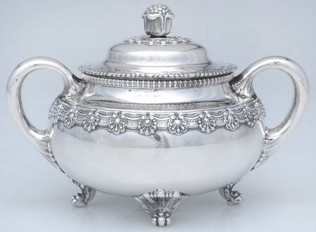 English King (6400, Sterling, Hollowware) Sugar Bowl & Lid