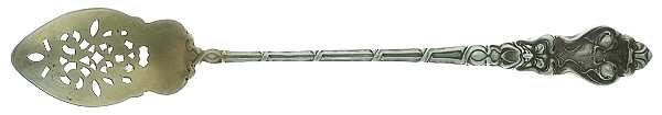 Douvaine (Sterling, 1890) Pierced Bowl Short Handle Olive Spoon