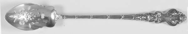 Douvaine (Sterling, 1890) Pierced Bowl Short Handle Olive Spoon