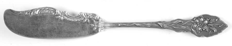 Narcissus (Sterling, 1890, No Monograms) Flat Handle Master Butter Knife
