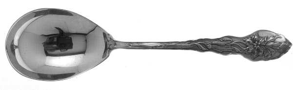 Narcissus (Sterling, 1890, No Monograms) Round Bowl Soup Spoon (Gumbo)