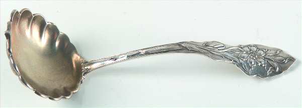 Narcissus (Sterling, 1890, No Monograms) Solid Piece Cream Ladle