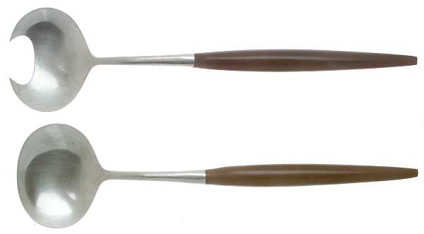 American Tempo (Stainless) (2 Pc) Solid Salad Set by Unknown Mfg Silver