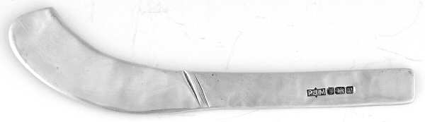 PJM1 (Sterling) Flat Handle Butter Spreader by Merriman Silver Co