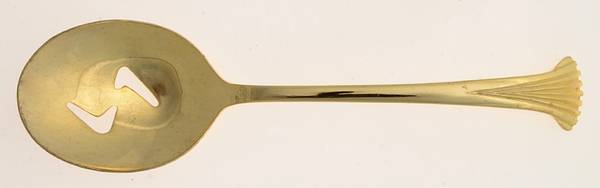UNF488 (Gold Electroplate) Pierced Tablespoon (Serving Spoon)