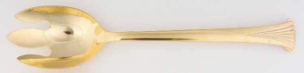 UNF488 (Gold Electroplate) Solid Salad Serving Fork