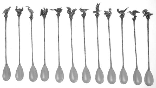 Sterling Flatware Martini Stirrers (Set of 12) by Unknown Mfg Silver