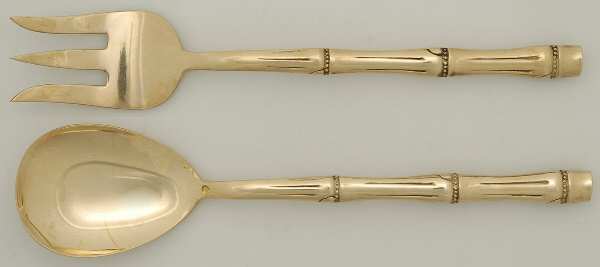 UNF566 (Gold Electroplate) Small Stainless Blade 2-Piece Steak Carving Set