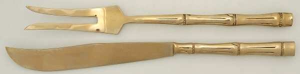 UNF566 (Gold Electroplate) (2 Pc) Solid Salad Set
