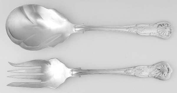Kings (Silverplate) (2 Pc) Solid Salad Set