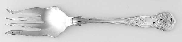 Kings (Silverplate) Solid Salad Serving Fork