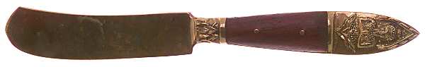 Siam-Brown (Brass) Butter Spreader Hollow Hdl-Paddle/Stainless Blade