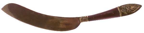 Siam-Brown (Brass) Small Solid Piece Cake Knife